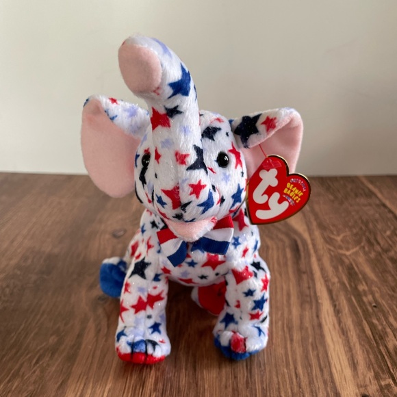3 FOR $25: Authentic TY Beanie Babies Righty the Elephant, 2003. NWT - Picture 2 of 4